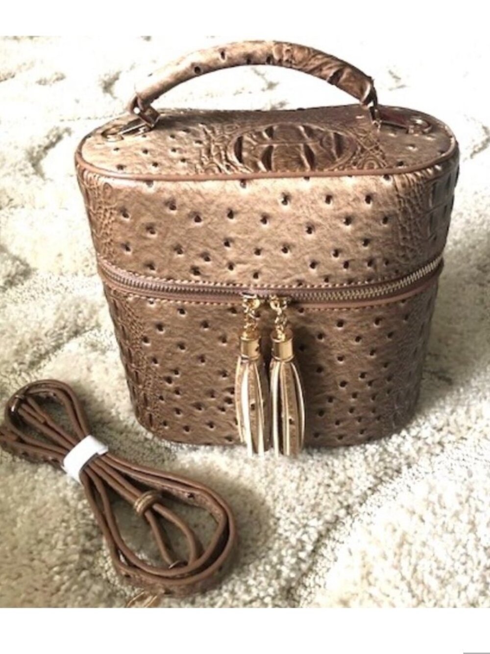 Pebbled Leather Bucket Bag